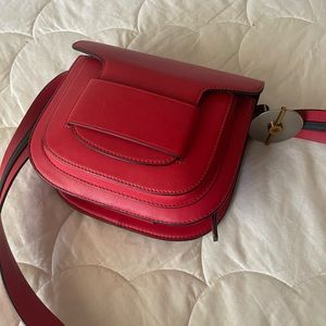 Tory Burch red shoulder bag, perfect condition!